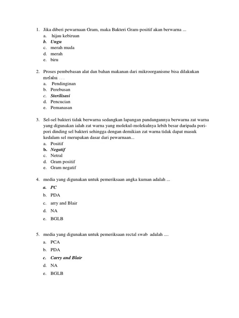 Soal Mikrobiologi | PDF