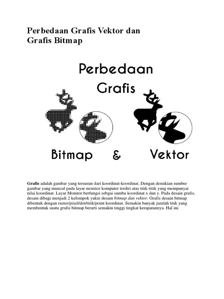 Perbedaan Grafis Vektor Dan Grafis | PDF