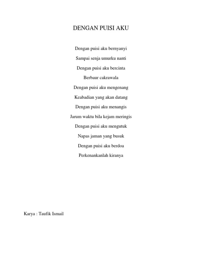 DENGAN PUISI AKU, Jaket Berlumur Darah