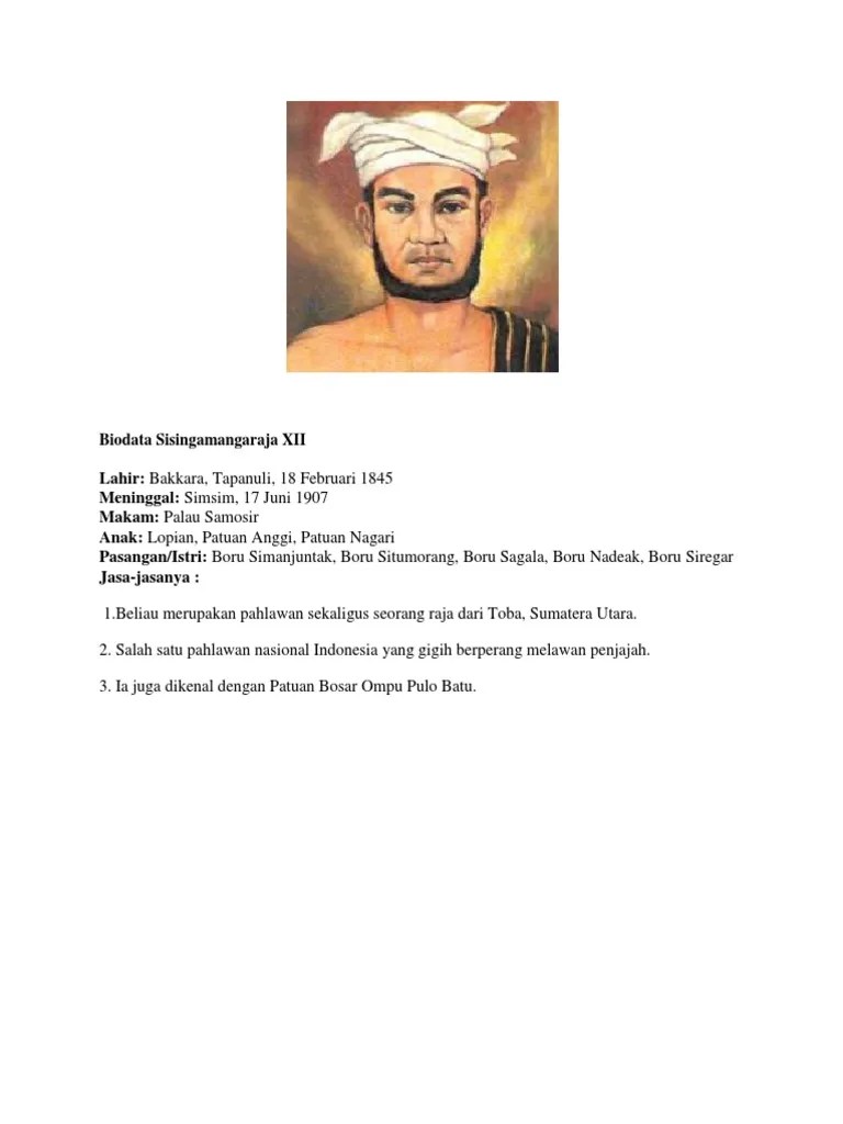 Biodata Sisingamangaraja XII | PDF