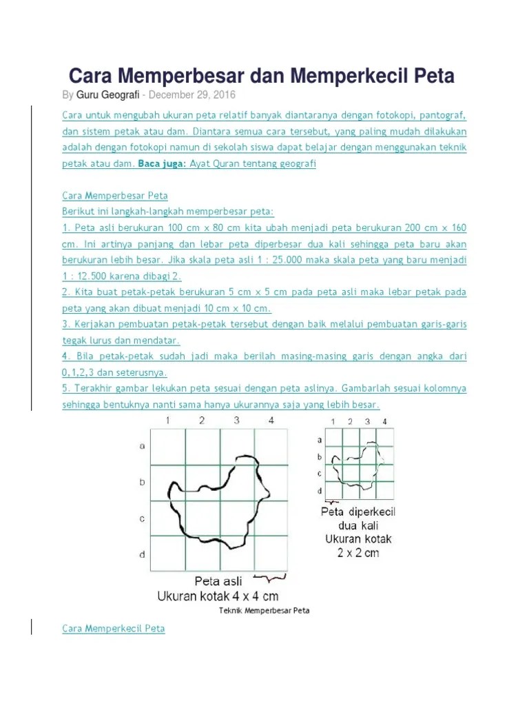 Cara Memperbesar Dan Memperkecil Peta | PDF