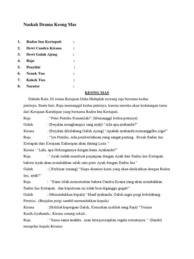 23 Naskah Drama Keong Emas - Info Dana Tunai