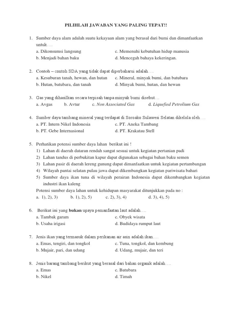 Batubara Dan Minyak Bumi Adalah Contoh Sumber Daya Alam Yang - MIANYAK