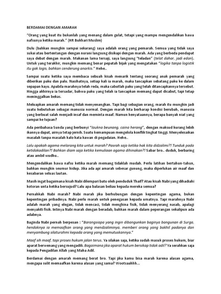 Berdamai Dengan Amarah | PDF