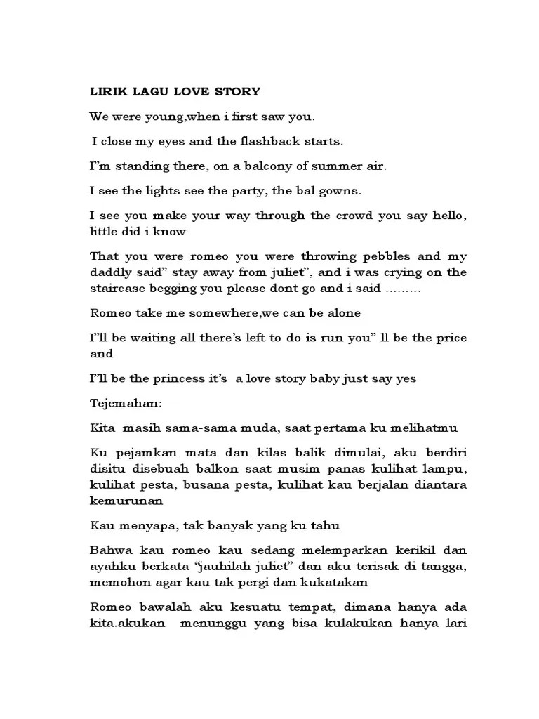 Lirik Lagu Love Story1 | PDF