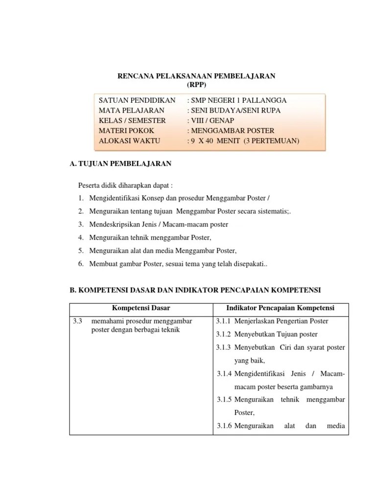 Prosedur Menggambar Poster | Contoh Poster