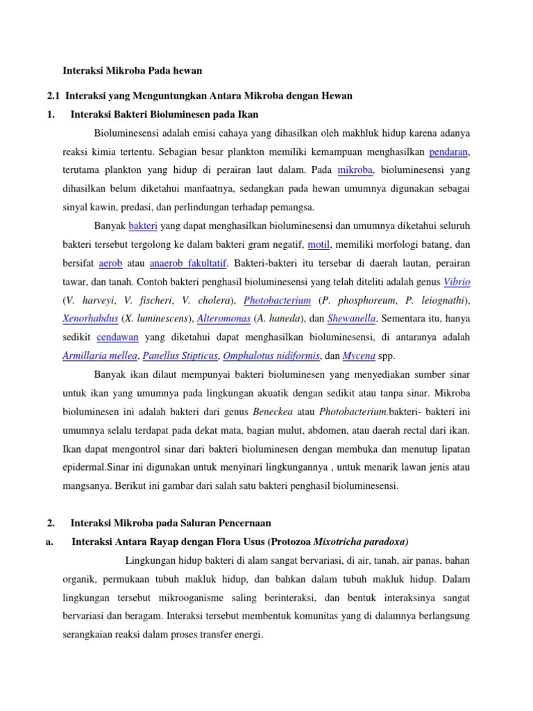 Interaksi Mikroba Pada Hewan | PDF