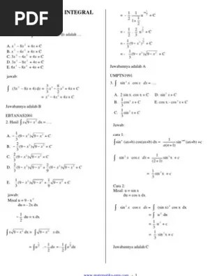 Soal-Soal Integral | PDF