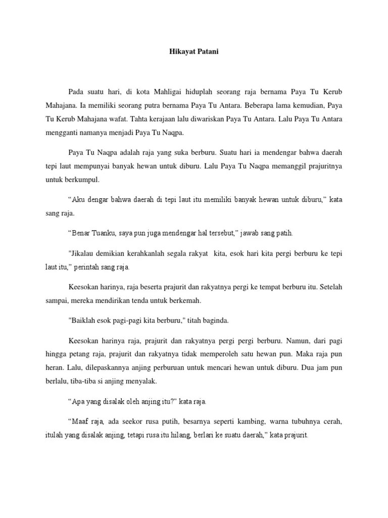 Contoh Cerita Hikayat Singkat Brainly