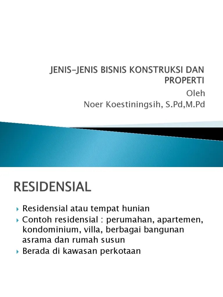 Materi Pembelajaran 1 JENIS-JENIS BISNIS KONSTRUKSI DAN PROPERTI | PDF