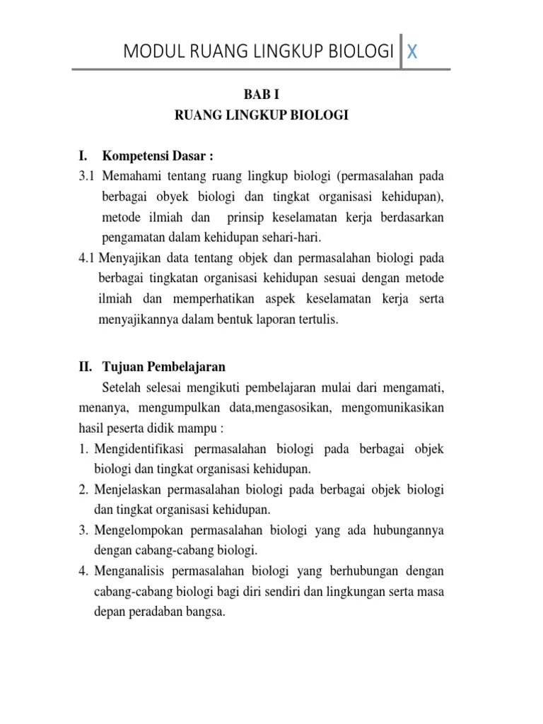 Soal Ruang Lingkup Biologi Beserta Analisis - Edu Github