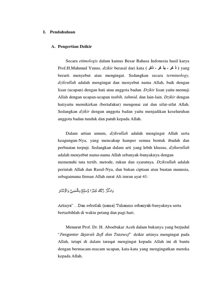 Halaqah Dzikir Dalam Perspektif Psychology | PDF