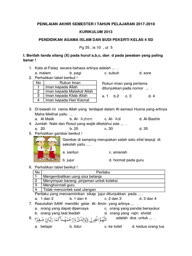 Soal Btq Kelas 4 Pdf