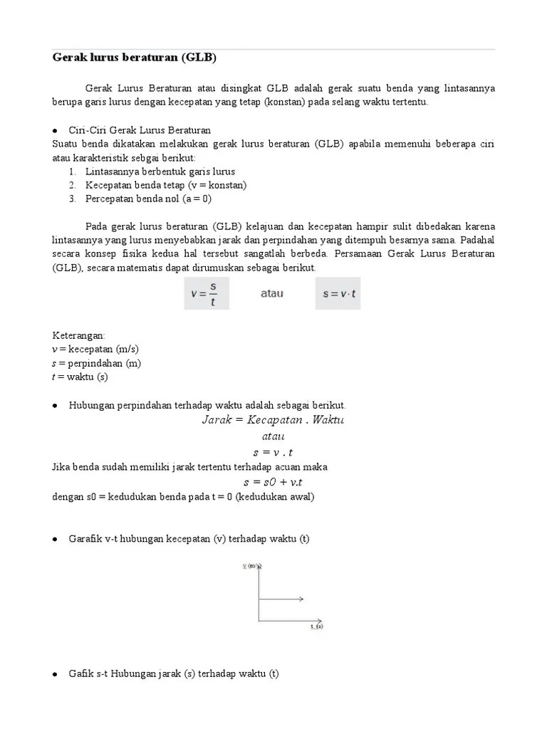Materi Glb Dan Glbb Pdf – Dengan
