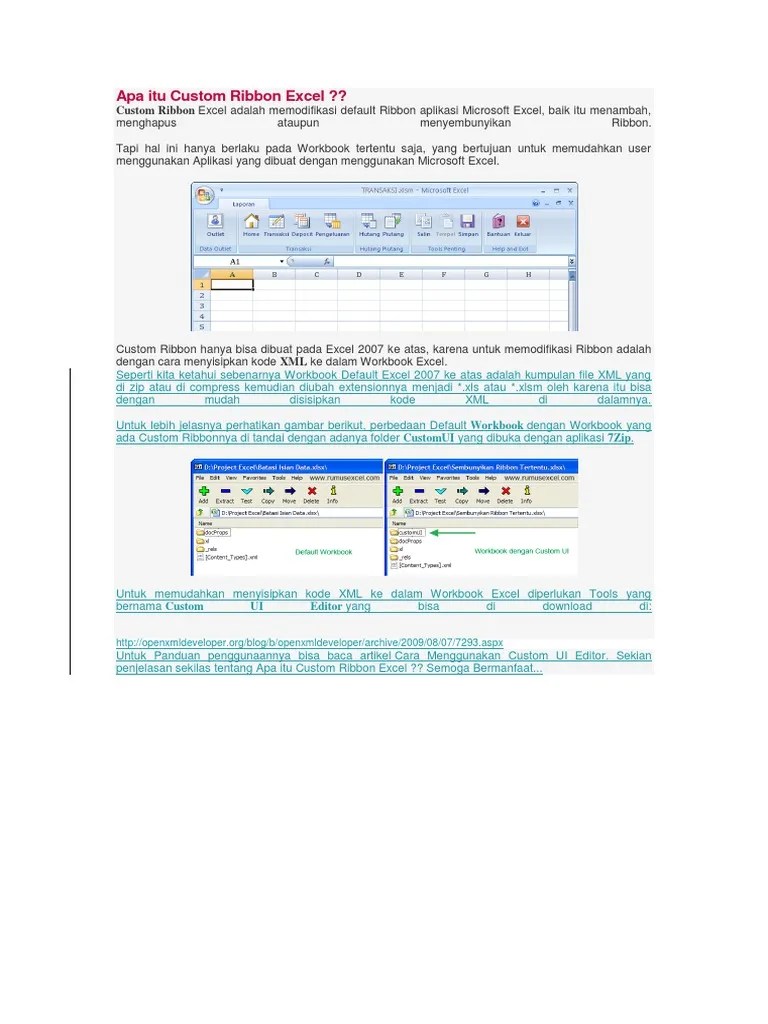 Apa Itu Custom Ribbon Excel | PDF