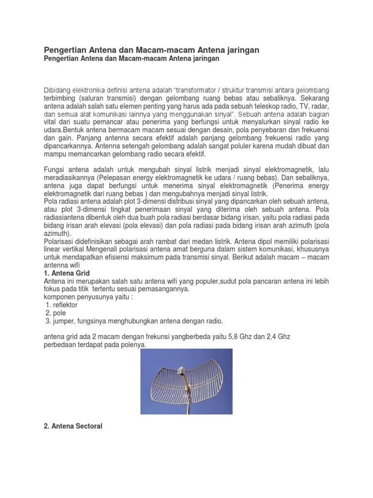 Pengertian Antena | PDF