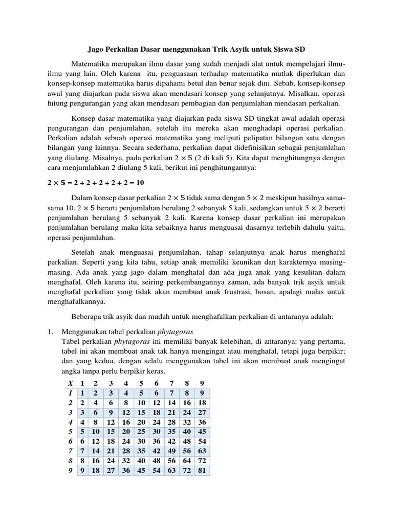 Jago Perkalian | PDF