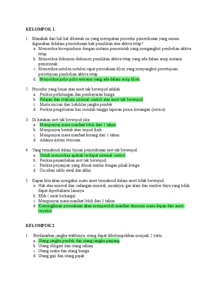 Soal Dan Jawaban Audit | PDF