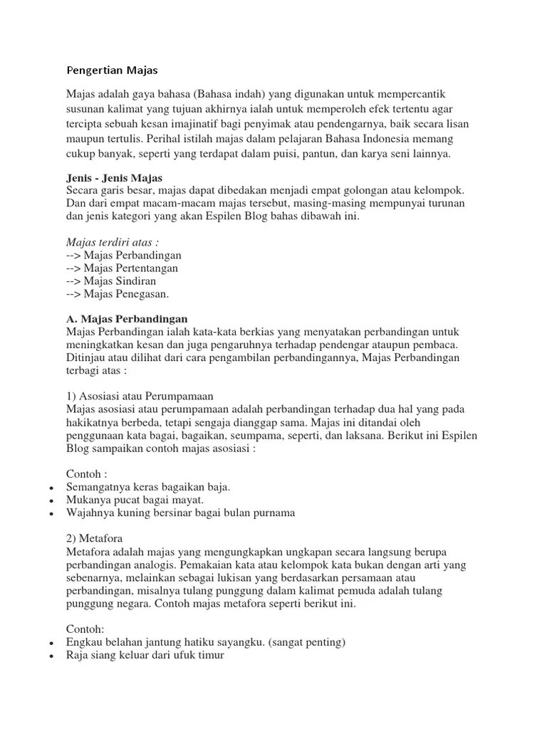 Contoh Kalimat Majas Asosiasi - Mosaicone