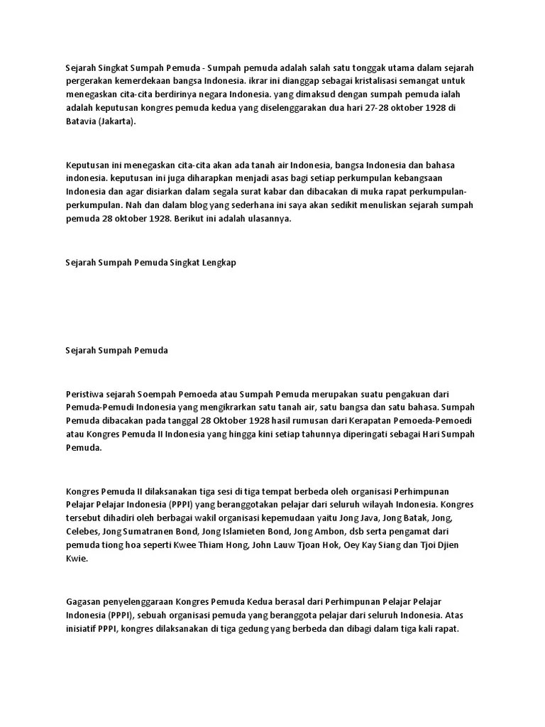 Kongres Pemuda Indonesia 2 Tahun 1928 Di Batavia Dihadiri Oleh - Tentang  Tahun