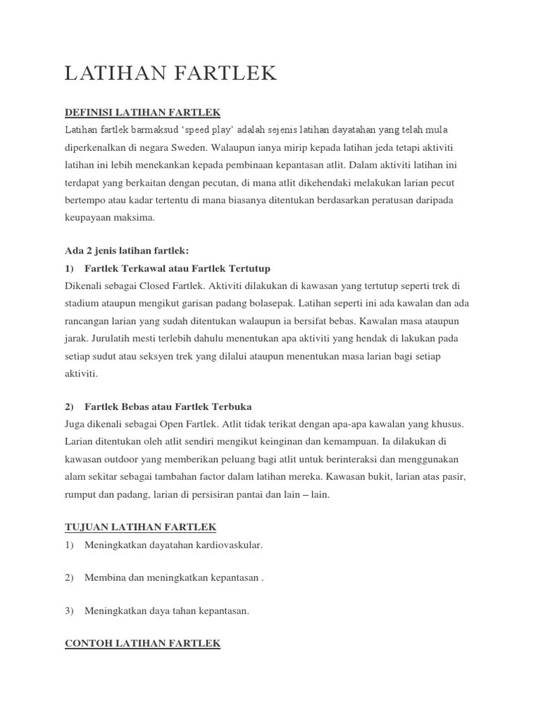 Latihan Fartlek | PDF