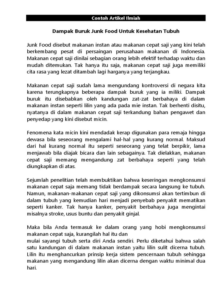 Contoh Artikel Ilmiah | PDF