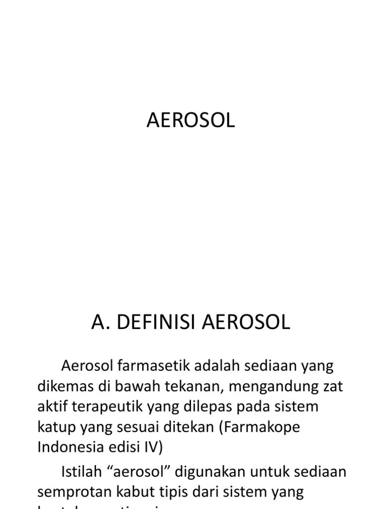 AEROSOL | PDF
