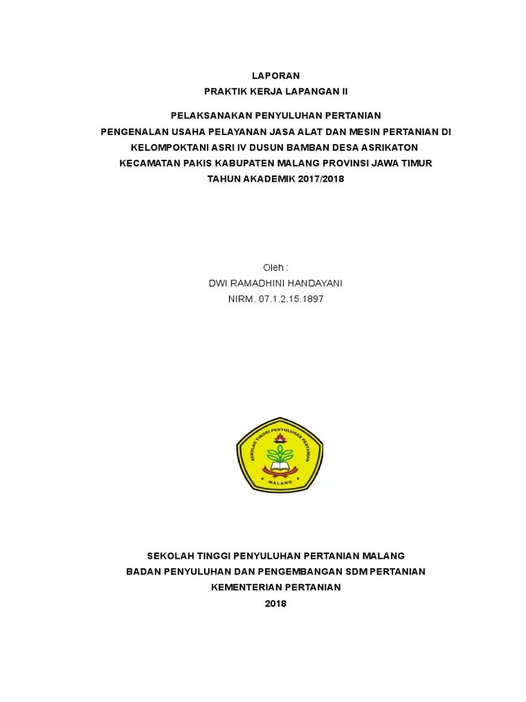 Laporan Pelaksanaan Penyuluhan Pertanian | PDF