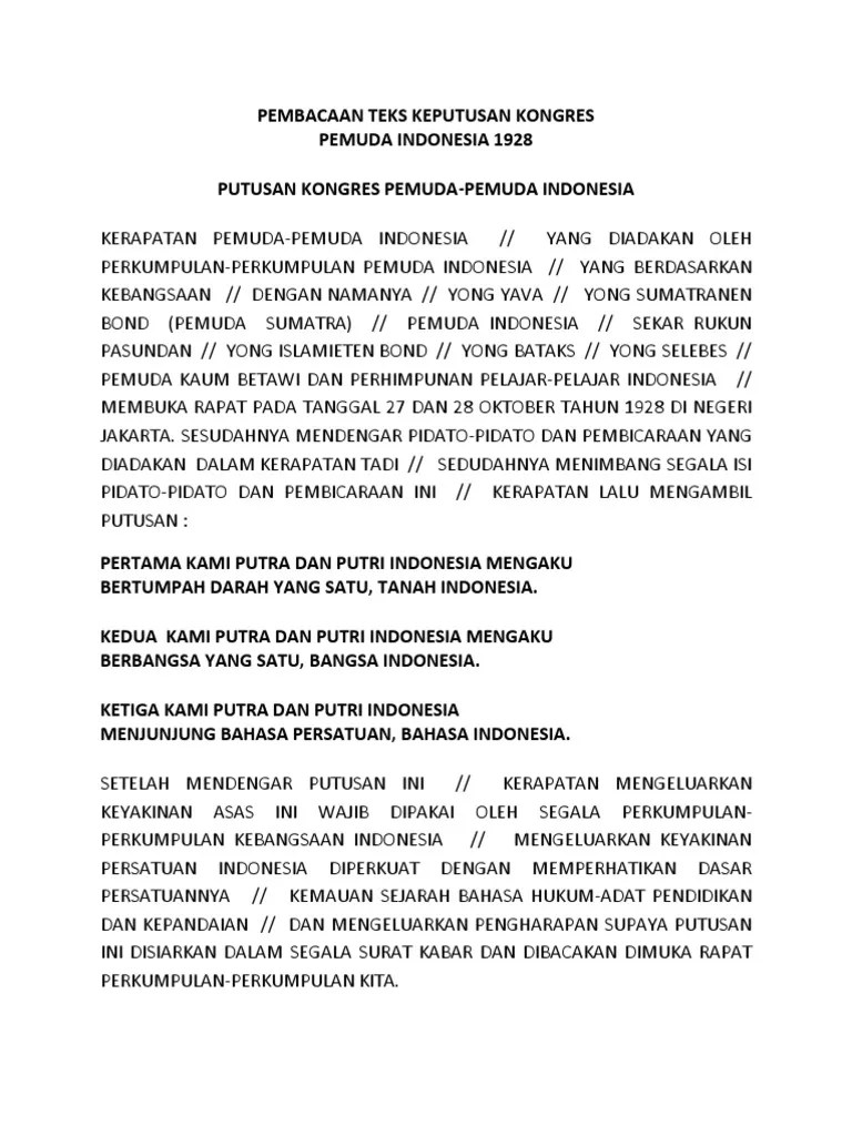 Pembacaan Teks Keputusan Kongres | PDF
