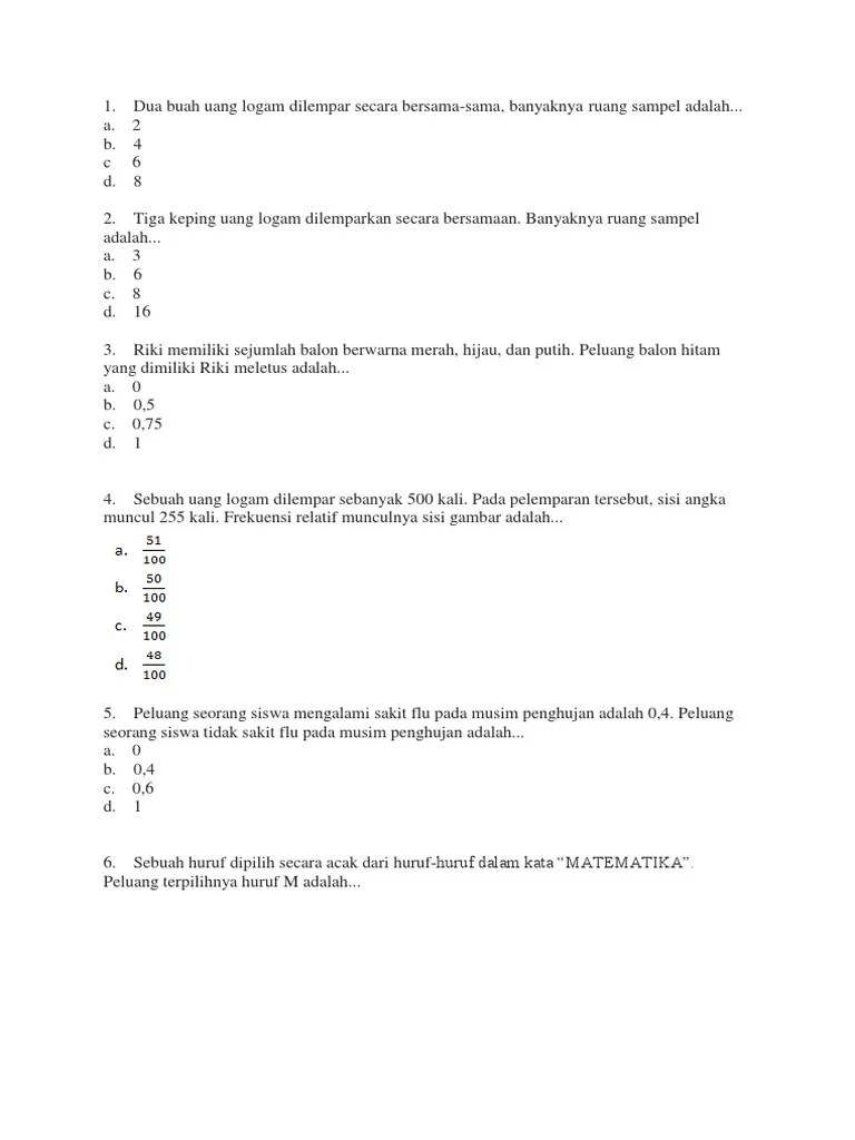 Makalah Matematika Peluang | PDF