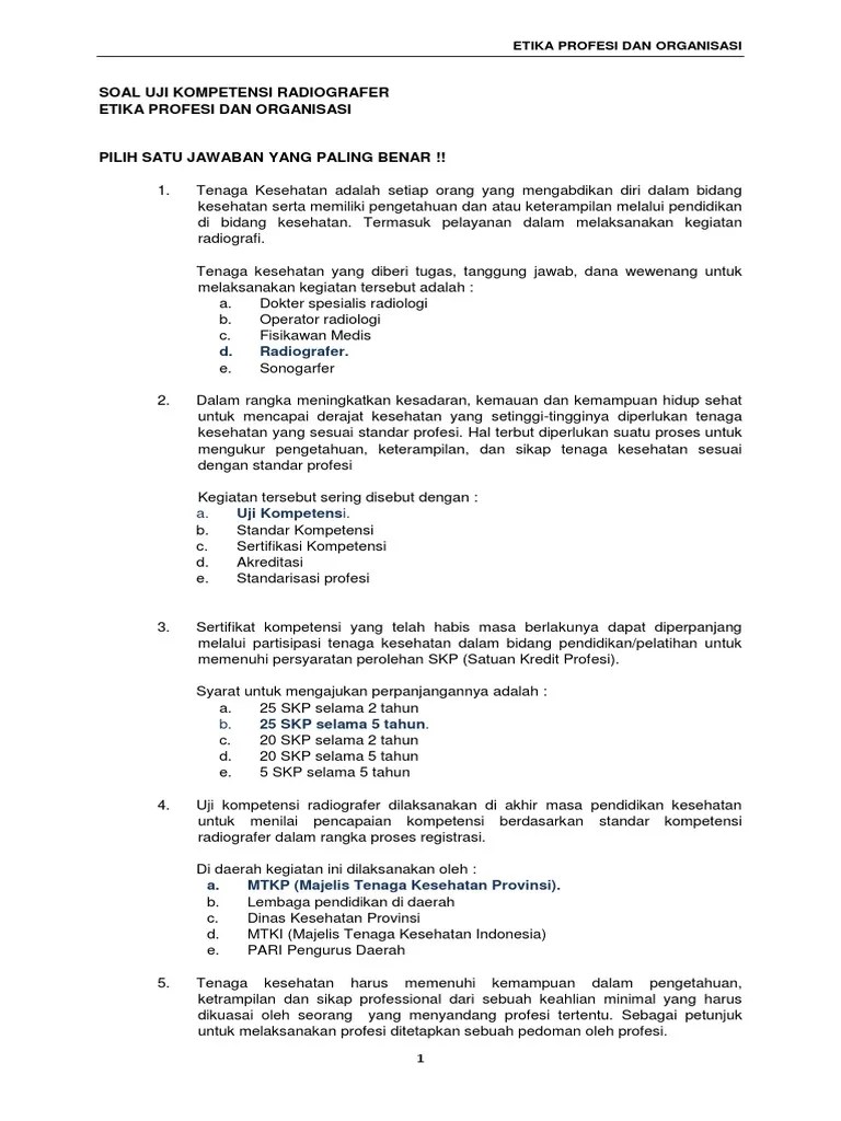 Kumpulan Soal Etika Profesi Dan Organisasidocx