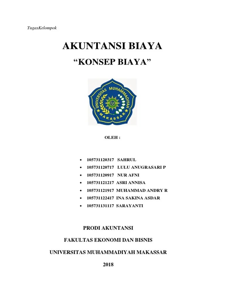 Makalah Konsep Biaya | PDF