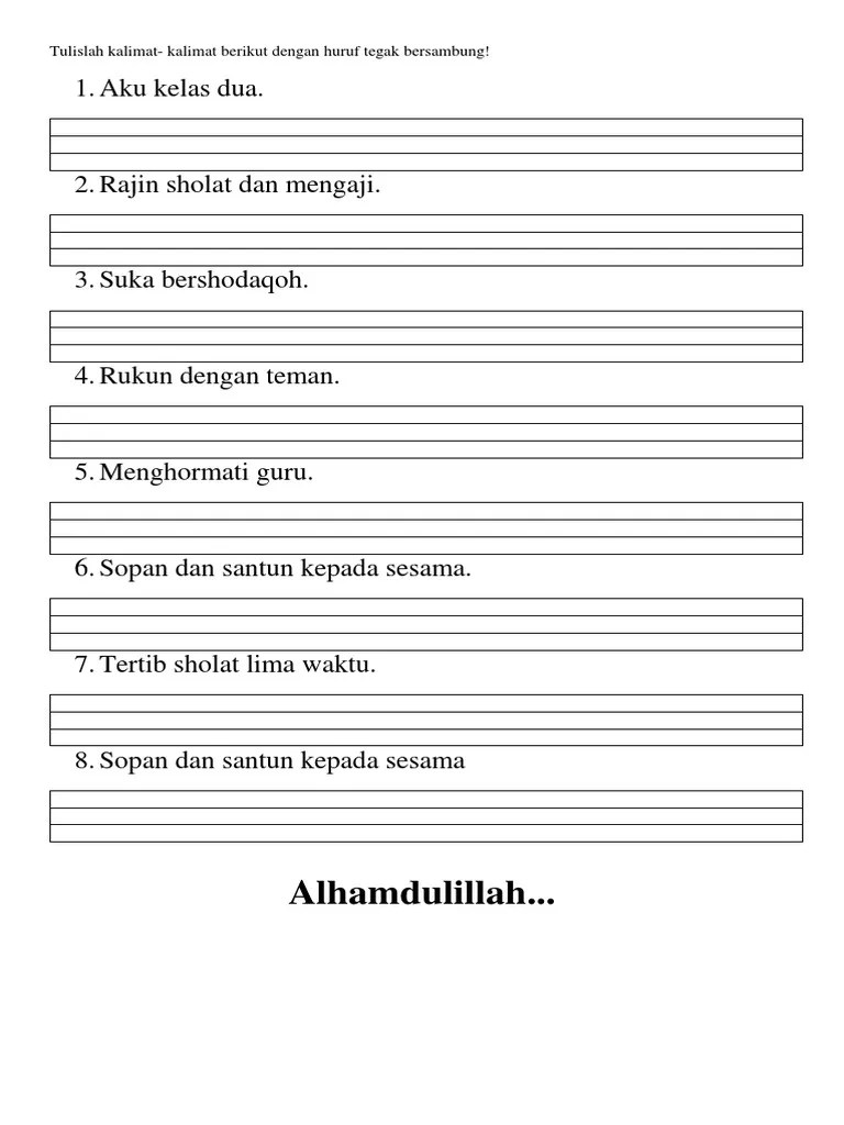 Tegak Bersambung | PDF