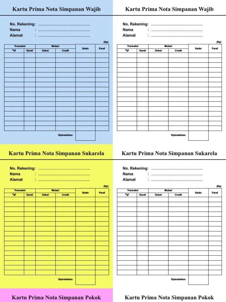 Simpanan Wajib, Pokok, Sukarela Koperasi | PDF