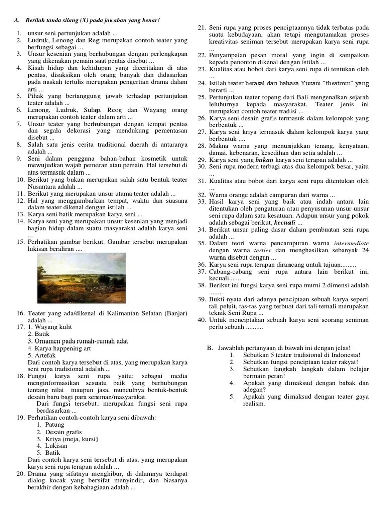 Kisi Seni Budaya 12 | PDF