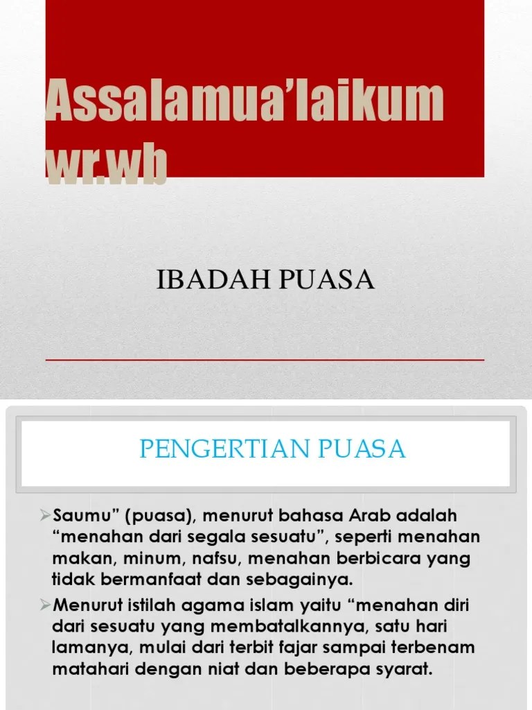 Arti Puasa Menurut Ajaran Islam - Informasi Dunia Kesehatan