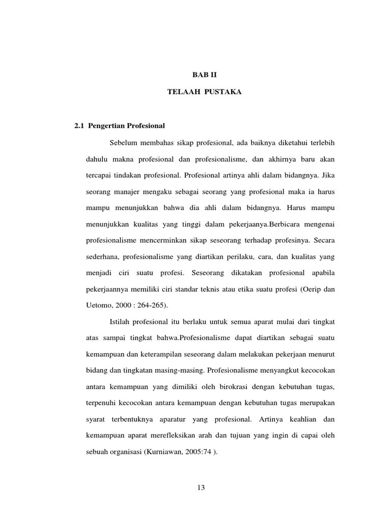 Profesional Dan Profesionalisme