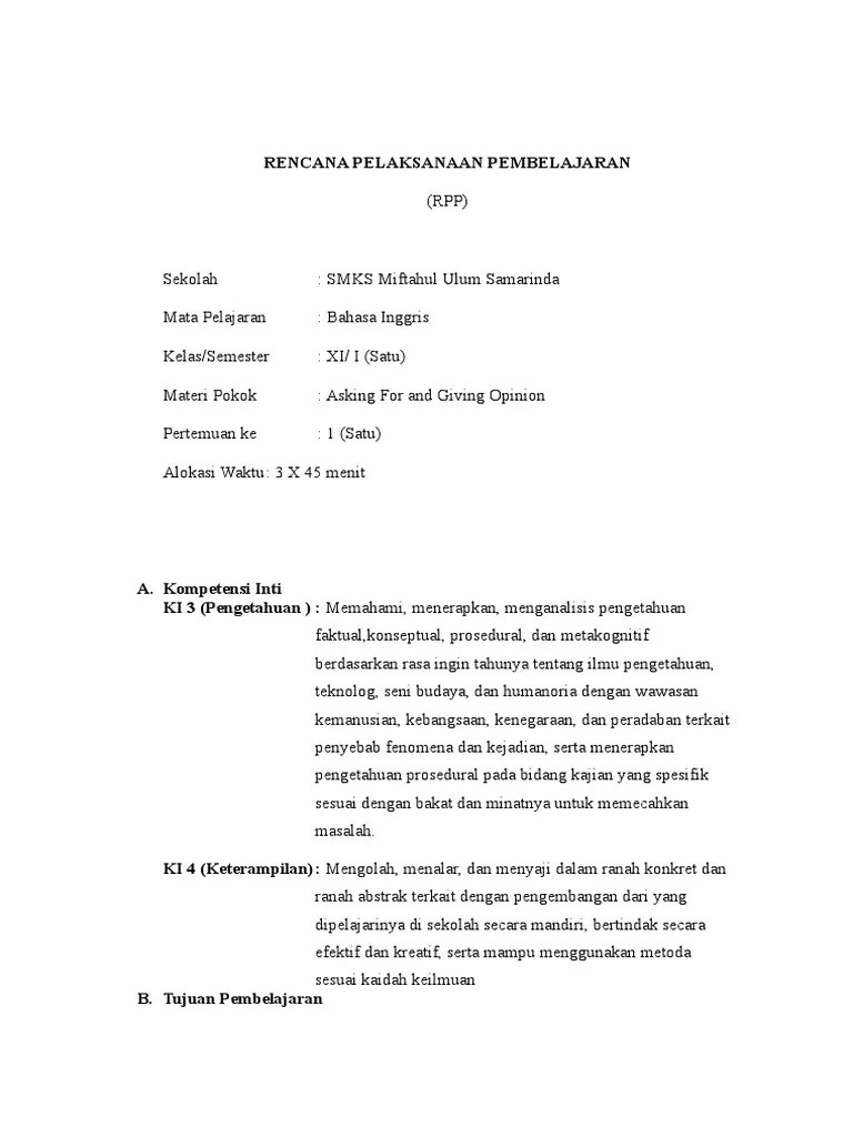 Asking For and Giving Opinion | PDF