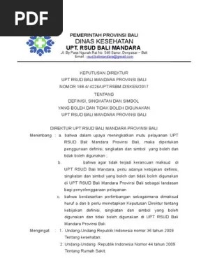 SK Singkatan Rekam Medis Fix | PDF