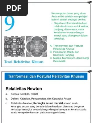 Bab 9 Teori Relativitas Khusus | PDF