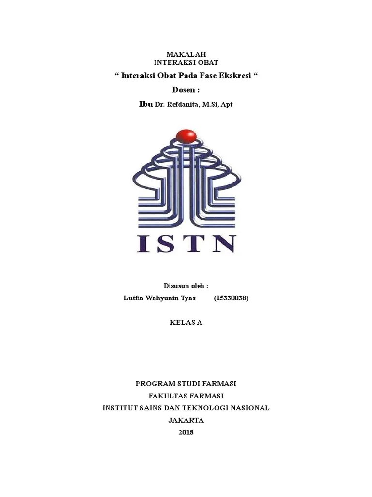 Lutfia Wahyunin Tyas - 15330038 - Interaksi Obat Pada Fase Ekskresi | PDF