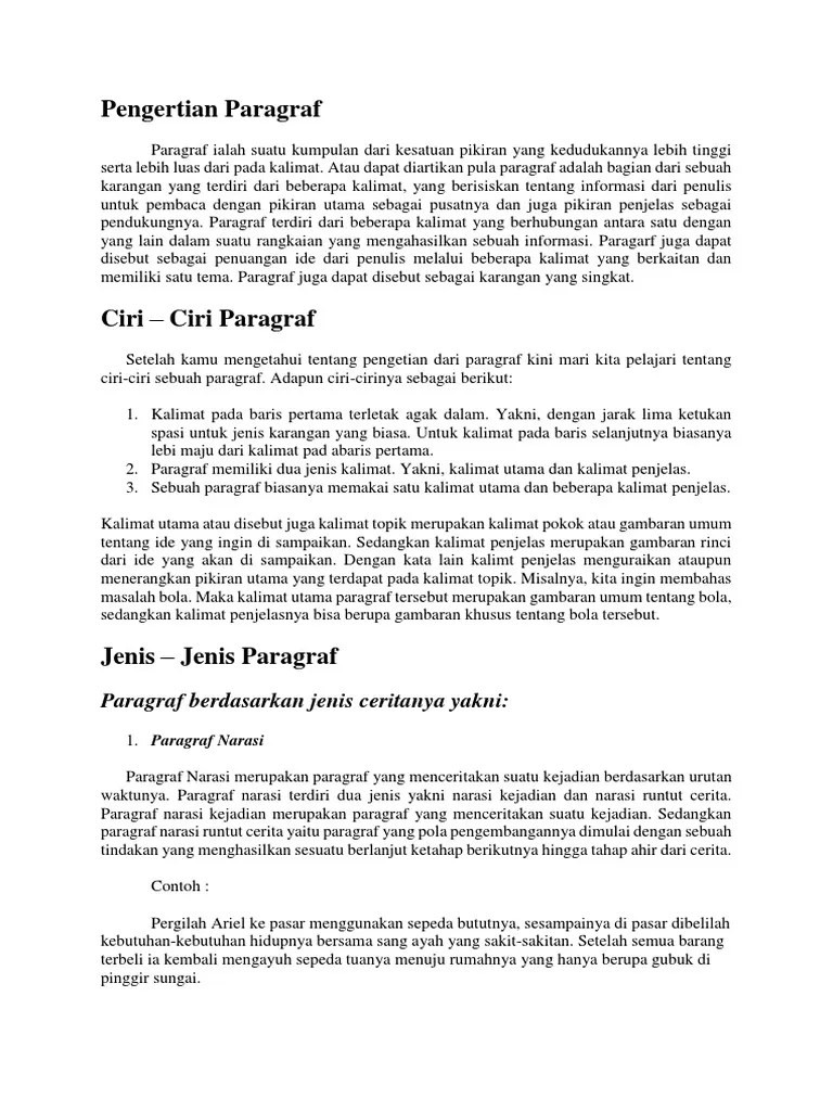 Pengertian Paragraf | PDF