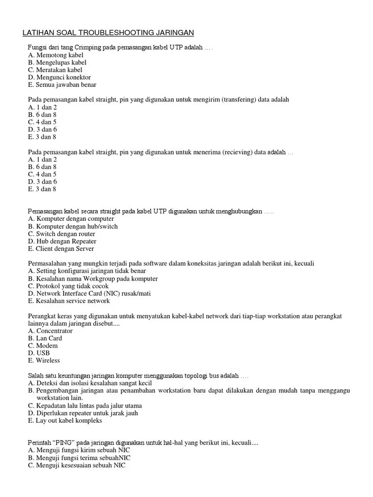 Latihan Soal TSJ | PDF