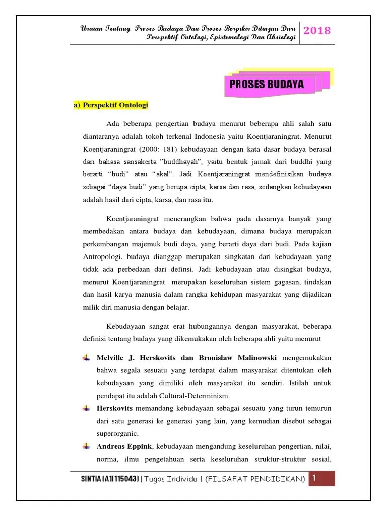 Perspektif Ontologi | PDF