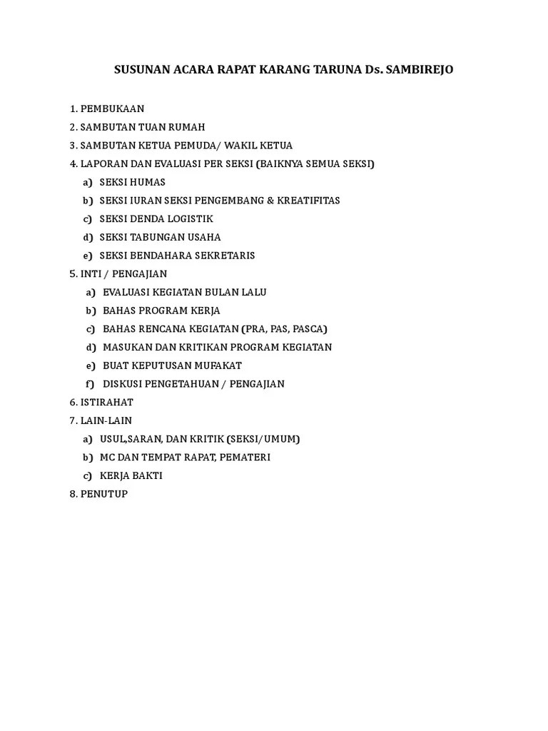 Kumpulan Contoh Cara Menutup Acara Rapat - Kumpulan Contoh Teks MC