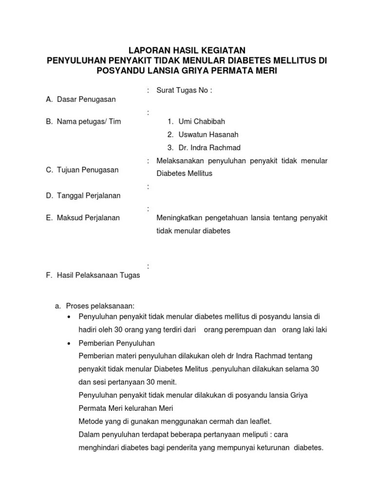 LAPORAN HASIL KEGIATAN Penyuluhan Lansia GPM 2018 | PDF