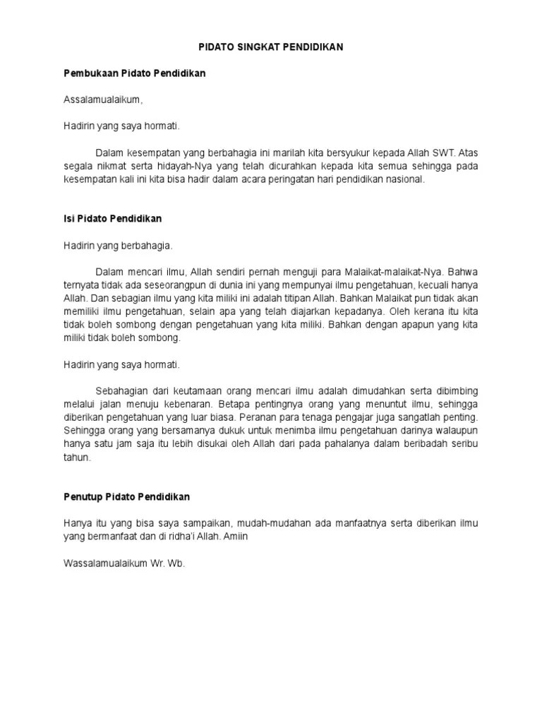 Pidato Singkat Tentang Sholat