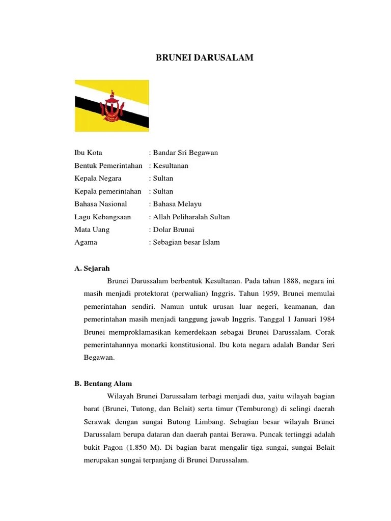 Bentuk Pemerintahan Brunei Darussalam