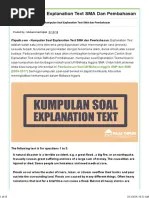 Kumpulan Soal Explanation Text SMA Dan Pembahasan | PDF | Tsunami | Flood