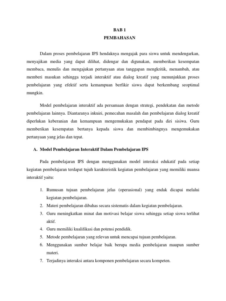 Ips Model Pembelajaran | PDF
